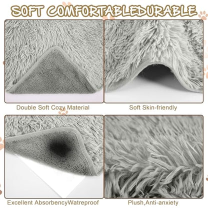 2 Pcs Guinea Pig Warm Bed Mat Small Pet Blankets Dog Bedding Guinea Pig Fleece Cage Liners Washable Waterproof Mats Sleep Pad Cover Hamster Cat Dog Cage Liners Accessories(Rectangle,24 x 16) - size: 24 x 16"