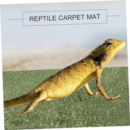 2Pcs Moss Reptile Carpet Liner for Terrarium Breathable Substrate for Lizards Iguanas Tortoises Non Adhesive Soft Reusable Crawler Mats
