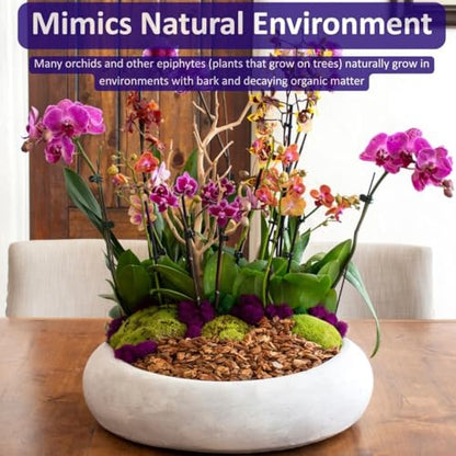 SuperMoss (23111) Orchid Potting Bark, 100% Natural White Fir Bark, 1/4", 2 Cu. Ft. - size: 3,456 Cu. In., style: 1/4"