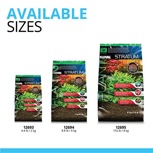 Fluval 12694 Plant and Shrimp Stratum for Freshwater Fish Tanks, 8.8 lbs. – Aquarium Substrate for Strong Plant Growth, Supports Neutral to Slightly Acidic pH - size: 8.8 Pound (Pack of 1)