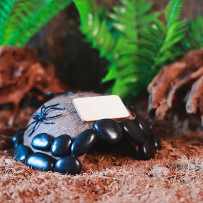 Reptile Hideouts, Handmade Handmade Reptile Home, Hide Cave for Crested Gecko, Leopard Gecko, Lizard, Snake, Crabs Hide Cave, Personalized Terrarium & Vivarium Décor（Spider） - style: Spider