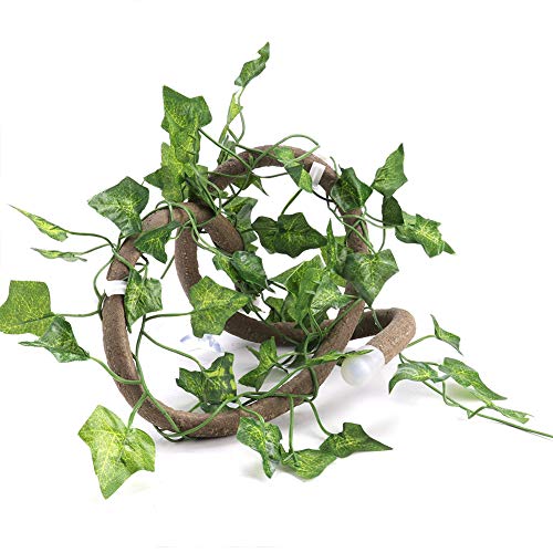Pssopp Flexible Reptile Vine, Premium PU Crossover Bendable Rattan Branch, Customizable 3D for Lizards and Frogs (#01)