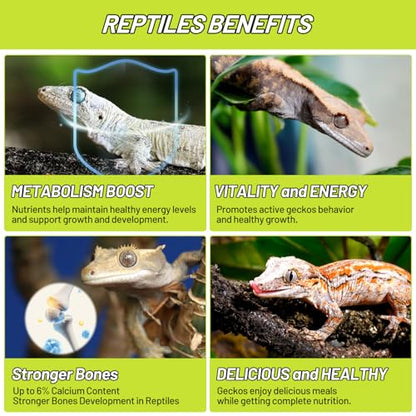 Crested Gecko Food, Fruit Mix Banana Complete Diet Gecko Food 2oz