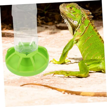 2sets Lizard Water and Food Basins Plastic Tortoise Water Feeders for Small Reptiles for Lizards Turtles and Other Crawling Pets