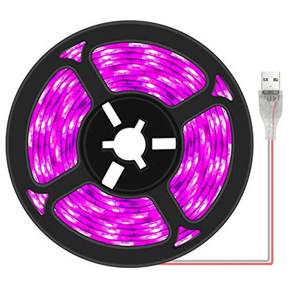 Plant Grow Light Strip 2835 SMD IP66 Waterproof Full Spectrum LED Light for Indoor Plants, Greenhouse, Aquarium, Garden, Flowers, Veg - USB Interface