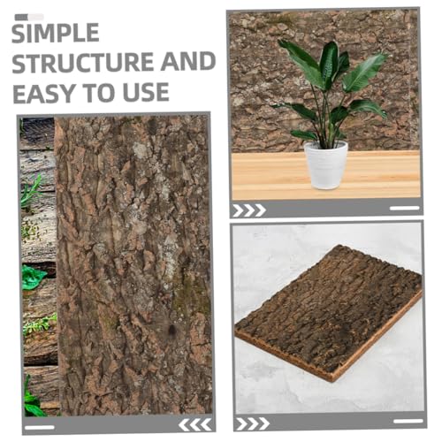 BESPORTBLE Cork Terrarium Background for Reptile Tanks Natural Bark Backdrop Decor Climbing Mat Safe Reusable Aesthetic Habitat for Chameleons Lizards and Other Reptiles