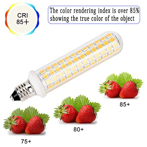 E11 Led Bulbs,100W 120W Halogen Bulb Equivalent,Dimmable,10W,1100LM,JD T4 e11 Mini Candelabra Base,AC110V/130V,E11 Led Warm White 3000k(4 Packs)