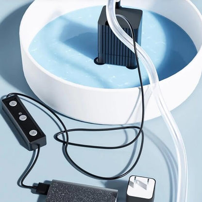 USB Mini Water Pump, Fish Tank Circulation DC 5V Micro Pump Adjustable Power Silent Submersible Bottom Suction Pump 120L/H