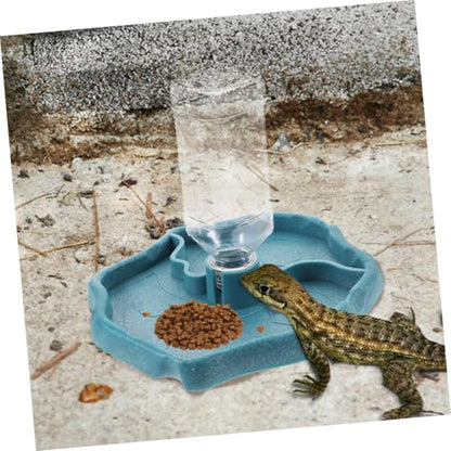 BESPORTBLE 2pcs Bearded Dragon Water Dish and Food Bowl Durable Reptile Feeder for Tortoises Lizards and Amphibians Easy to Clean and Maintain for Pet Hydration and Feeding Needs