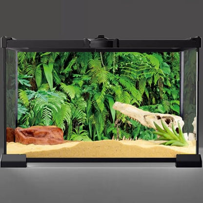 AWERT 48x24 inches Tropical Plants Terrarium Background Tropical Leaves Aquarium Background Rainforest Reptile Habitat Background Polyester Background