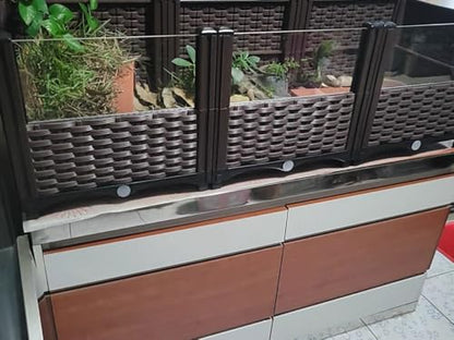 Turtle Habitat Box,Tortoise Habitat,Reptile Enclosure,Turtle Tank | Turtle Cage,Reptile Tank Turtle Habitat Tank,Tortoise House with Drainage Outlet,Small Animal Cage for Gecko,Lizard,Snake