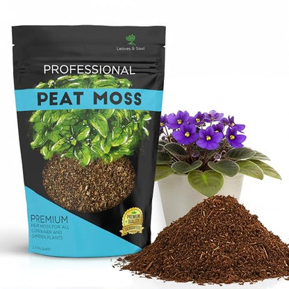 Professional Peat Moss for Plants 2.2 Quarts, Organic Peat Moss for Potting Soil, Lightweight Soil Additive for Indoor Outdoor Container Garden Plants, Made in USA - style: Peat Moss Soil Additive (2.2 Quarts)