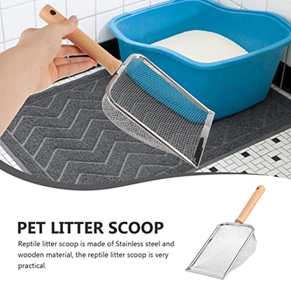 Ipetboom Reptile Litter Scoop Shovel for Easy Waste Cleaning for Turtles Lizards Snakes and More Comfortable Handle for Efficient Use Design with Fine Mesh for Filtration