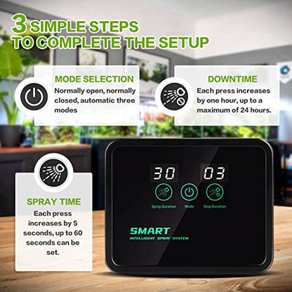 MYGIIKAKA Automatic Mister for Reptiles with Reptile Drinking Water Fountain Chameleon Accessories Automatic Circulation System Set