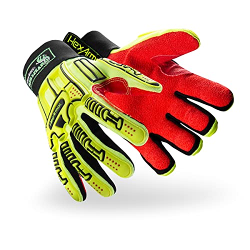HexArmor Rig Lizard 2025X Work Safety Gloves | A6 Cut, Impact, Contact Heat and Puncture Resistant | X-Small - color: Rig Lizard Series 2025x, size: X-Small (Pack of 1)