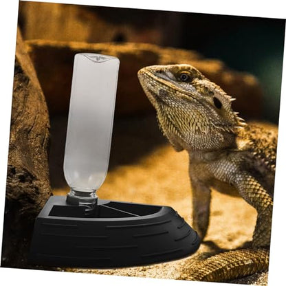 POPETPOP Bearded Dragon Water Fountain Reptile Food Feeder Reptile Dish Pet Tray