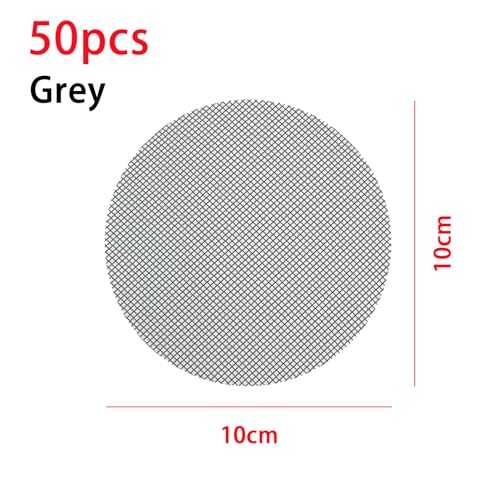 50Pcs Flower Pot Hole Mesh Pad Drainage Hole Bonsai Mesh Drainage Screens Pot Bonsai Bottom Grid Mat Gray Circular 1 One Size