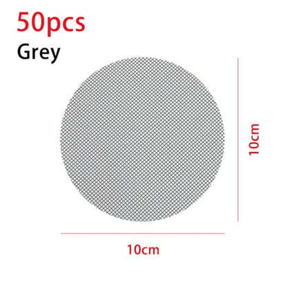 50Pcs Flower Pot Hole Mesh Pad Drainage Hole Bonsai Mesh Drainage Screens Pot Bonsai Bottom Grid Mat Gray Circular 1 One Size