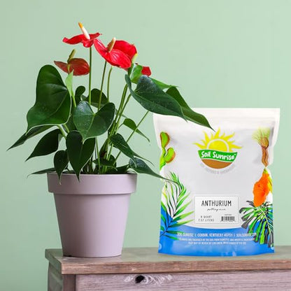 Soil Sunrise Anthurium Plant Potting Soil Mix (8 Quarts) Indoor Houseplant Custom Blend for Flowering Anthuriums - size: 8 Quarts