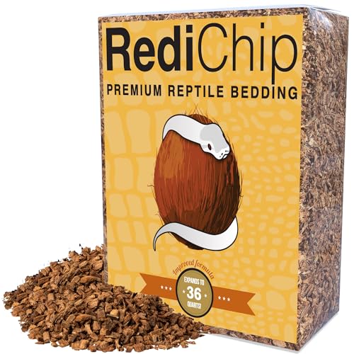 RediChip Reptile Bedding Loose Medium Coconut Chip 36 Quart Coco Husk Substrate Mulch for Snake Habitat, Ball Python Terrarium, Turtle Tanks, Tortoise Enclosure - size: 36 Quart