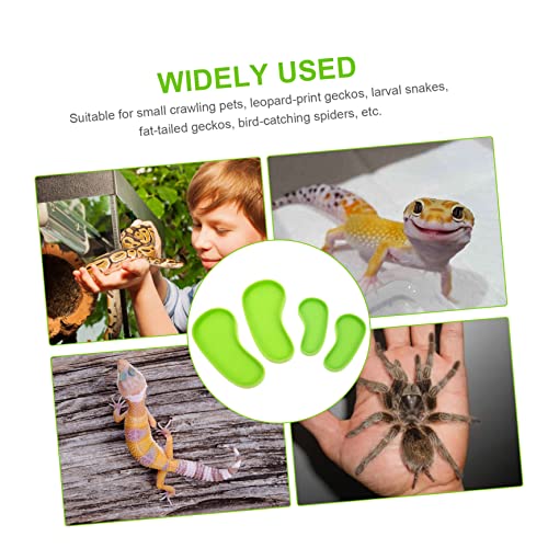 FOMIYES 4pcs Reptile Water Feeder Bowls Pet Drinking Dishes for Tortoises Lizards Snakes Decorative Non- Design for Easy Use and Cleaning
