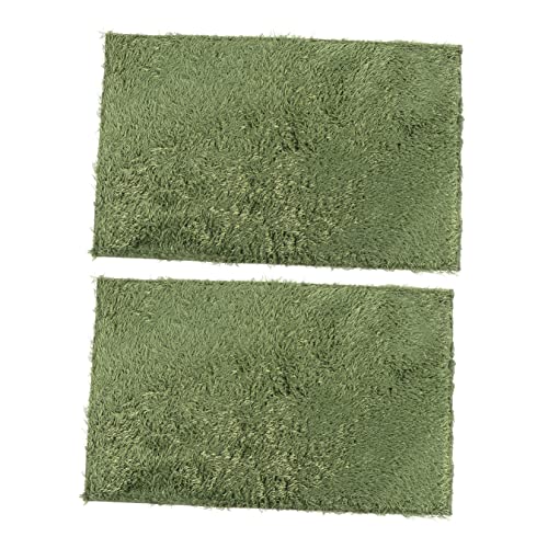 Kisangel 2pcs Moss Reptile Carpet Mat for Lizard and Tortoise Moisture Retaining Terrarium Substrate Non-Adhesive Simulation Carpet for Reptile Habitat