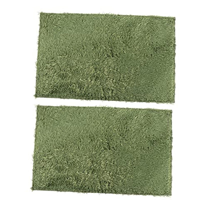 Kisangel 2pcs Moss Reptile Carpet Mat for Lizard and Tortoise Moisture Retaining Terrarium Substrate Non-Adhesive Simulation Carpet for Reptile Habitat