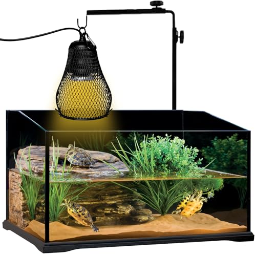 Reptile Heat Lamp,Reptile Light Heater Guard Basking Heater Lamp with Guard