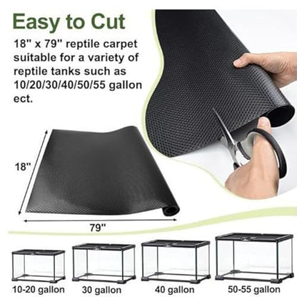 Bearded Dragon Tank Flooring - Non Slip Reptile Carpet Liner, Soft Terrarium Substrate Mat, Easy Clean Washable Bedding | 40x20 Inch Tank Liner with Absorbent surfacee for Safe Grip Habitat - color: M