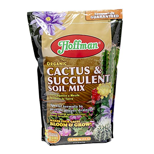 Hoffman 10410 Organic Cactus and Succulent Soil Mix, 10 Quarts, 4 Pack
