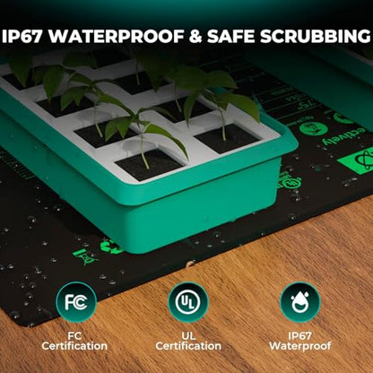 MARS HYDRO 48''x 20.75'' Seedling Heat Mat with Thermostat Heating Pad IP67 Waterproof, Easy to Clean, for Seedling, Germination, Clone, Reptile - size: 48'' x 20.75''with Built-in Thermostat