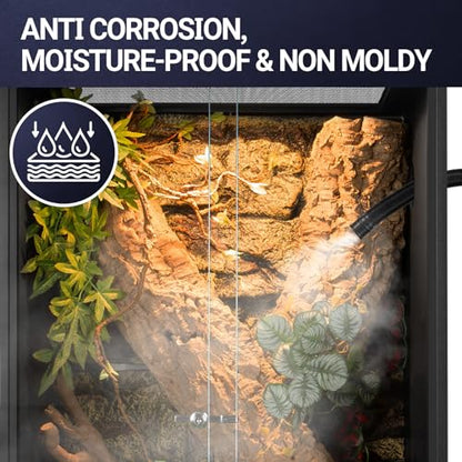 REPTI ZOO 67 Gallon PVC Tall Reptile Tank, 24 x18x36 inch Large Reptile Terrarium for Gecko Lizard Chameleon Frog Snake, Enclosure Habitat with Sliding Door & Top Screen Ventilation - size: 24x18x36 inch