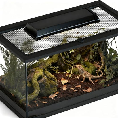 UVB Light for Reptiles, Dimmable LED UVB Lamp with 4/8/12H Timer, 8000H Lifespan, Full Spectrum Sunlight for Tortoise, Gecko, Bearded Dragon, 12W Reptile Lamp, 12IN - size: 12IN