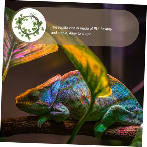 BESPORTBLE 1set Simulation Rattan Jungle Vines for Reptile Tank Decoration Bendable Climbing Branches for Geckos Chameleons and Iguanas Pu Material Natural Appearance