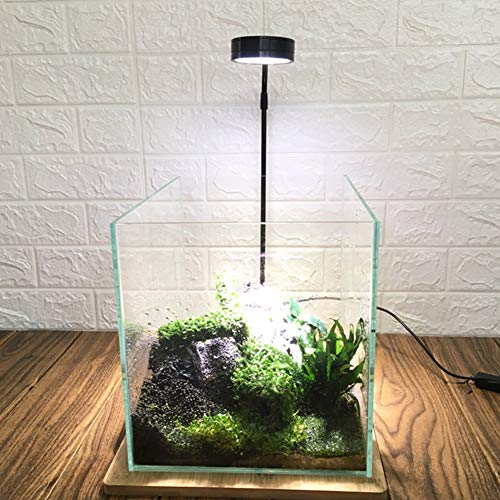 Full Spectrum LED Light with Bamboo Board Nano Fish Tank Light USB Powered 360 Degree Bettas Fish Tank Lights for Plant Growth(Size:L/27x28.5cm) - size: L/27x28.5cm