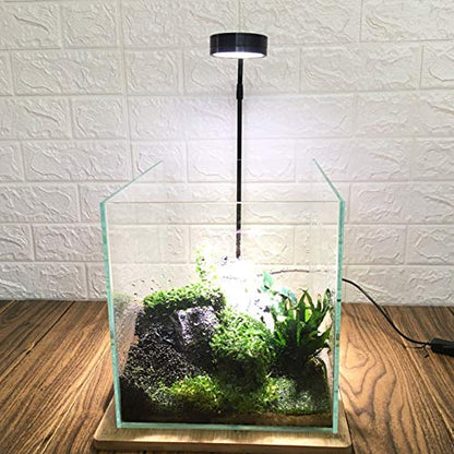 Full Spectrum LED Light with Bamboo Board Nano Fish Tank Light USB Powered 360 Degree Bettas Fish Tank Lights for Plant Growth(Size:L/27x28.5cm) - size: L/27x28.5cm