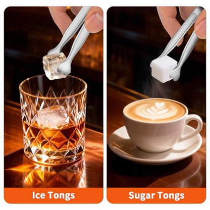 6 Pcs Mini Serving Tongs, 4.3 Inch Heart-Shaped Small Ice Tongs, Food Grade Stainless Steel Silver Tongs for Sugar Cube, Appetizers, Dessert, Tea Party, Home Kitchen, Coffee Bars, Dishwasher Safe - color: Silver-6pcs, size: 4.3inch