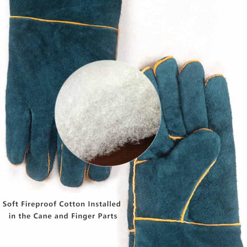 Bite Proof Gloves, Animal Handling Gloves, 24-inch, Cat Scratches Proof | Cactus Gardening Gloves, Grabbing Reptile Bite Resistant XL Size, Green