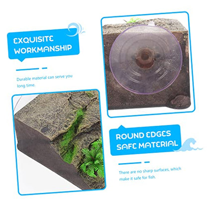MERRYHAPY Aquarium Resin Turtle Basking Platform Multi Functional Reptile Climbing Stand for Turtles and Amphibians Durable Simulation Cave Decor for Fish Tanks Easy to Install