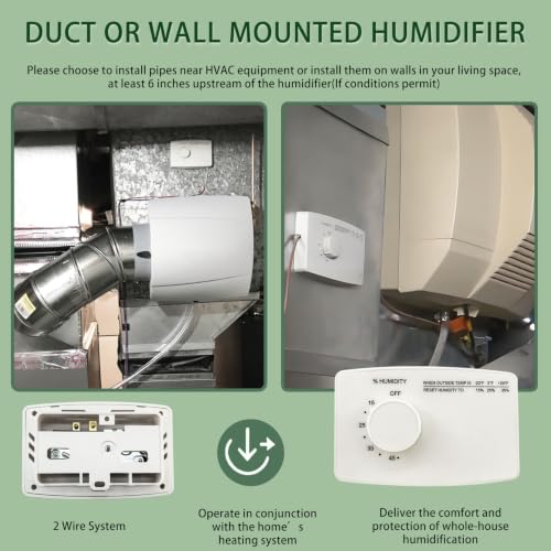 4655 Manual Humidistat Digital Control Humidistat for Whole House Humidifier, Duct or Wall Mounted Humidifier,24VAC