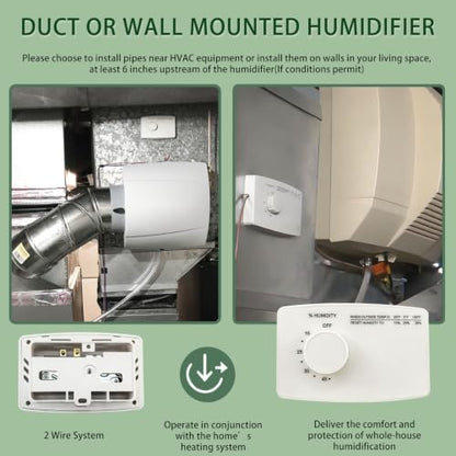 4655 Manual Humidistat Digital Control Humidistat for Whole House Humidifier, Duct or Wall Mounted Humidifier,24VAC