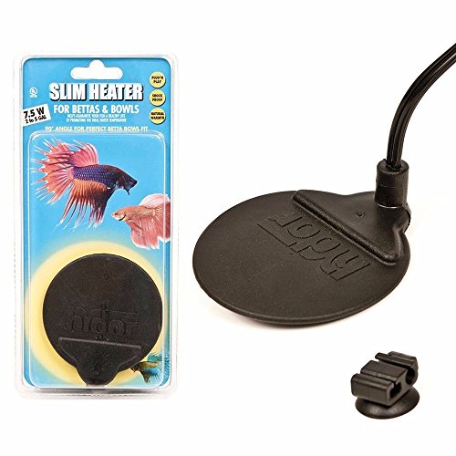 Hydor Betta Bowl Slim Fish Tank Heater, 7.5-watt, measures 3.5 inches round, black; For tanks 2-5 gallons - size: 7.5 Watt, Round, up to 5 gal