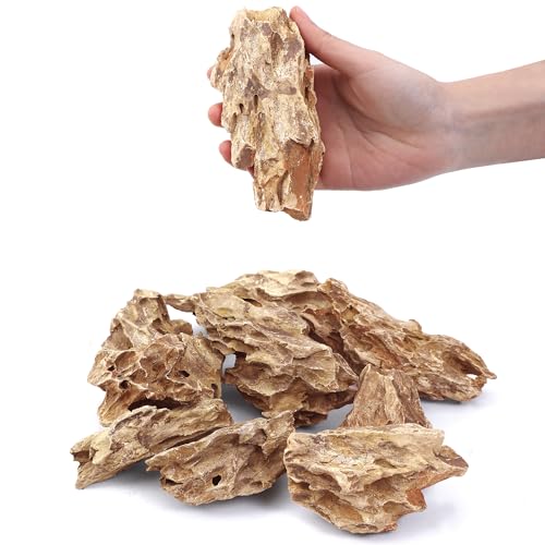 10 Natural Aquarium Rocks 2" to 4" Perfect Rocks for Aquariums, Landscaping Model,Tank Decoration, Amphibian Enclosures-Dragon Stones