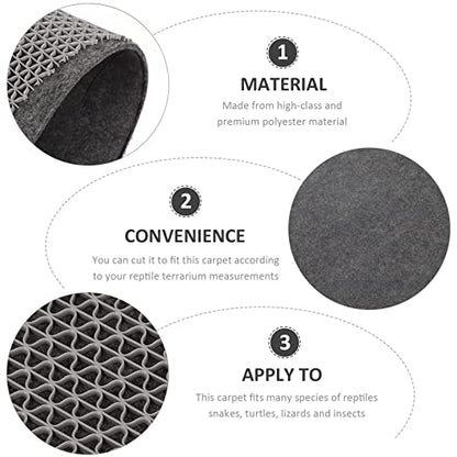 LIOOBO Reptile Cage Mat Snake Lizard Carpet Turtle Lizard Bedding Substrate Liner Pet Bedding Liner