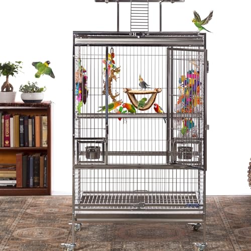 BWOGUE Winter Warm Bird Nest Bed Hanging Hammock Snuggle Hut Parrot House Tent Toy Bird Cage Perch for Parakeet Budgies Cockatiels Lovebird Cockatoo Finch Hamster Chinchilla Guinea Pig - color: Coffee, size: Medium (9"x7.2")