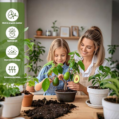Organic Avocado Tree Potting Soil Mix 2qt, Enhance Growth and Transplant Success for Avocado Plants - size: 2qt