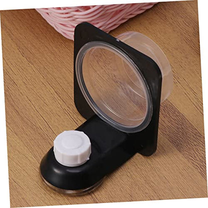 DOITOOL 6pcs Reptile Feeder Bowl Solid Construction Food Tary Stable Suction Cup Easy to Clean Multi-Purpose Pet Bowls - color: Blackx2pcs, size: Size 4x2pcs