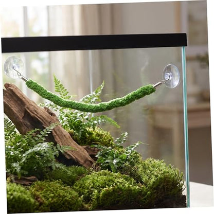 ABOOFAN Reptile Climbing Rope with Suction Cup, 50cm Artificial Vine for Terrarium Habitat, Flexible Hanging Vine Decor for Chameleon, Lizard, Frog, and Jumping Spider Pets