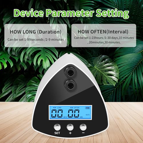 Reptile Mister System, Reptile Humidifier with LCD Screen, Mister for Reptile Tank with 2 Nozzles, Used for Chameleons, Reptiles, Tree Frogs, Snakes