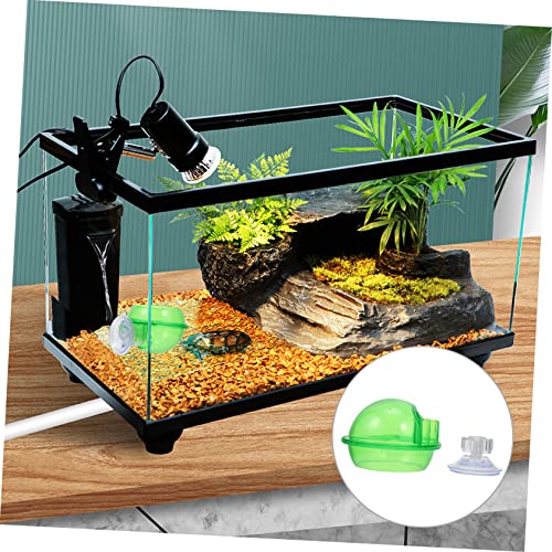 FOMIYES 4pcs Magnetic Reptile Food Feeder Hanging Gecko Feeder Suction Cup Easy Clean Turtle Feeding Tray